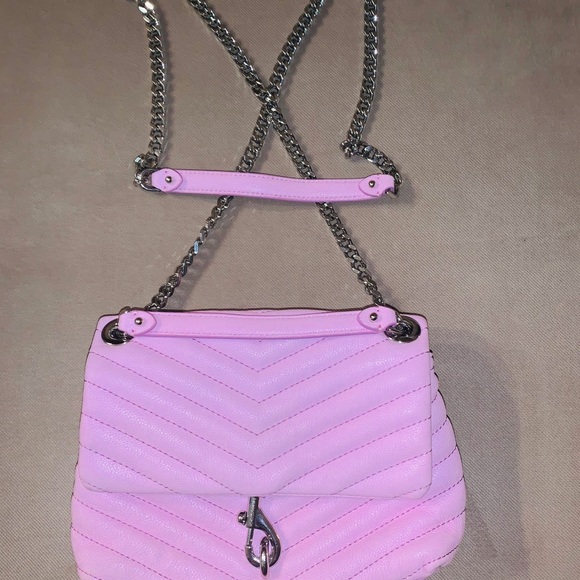 Rebecca Minkoff Handbags - Rebecca Minkoff Edie Crossbody Bag - Pink Chevron